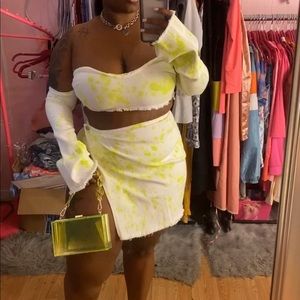 Neon 2 piece denim set